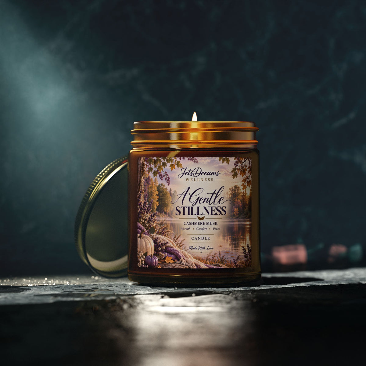 A Gentle Stillness Scented Candle — Coconut Apricot Wax (4oz & 9oz)