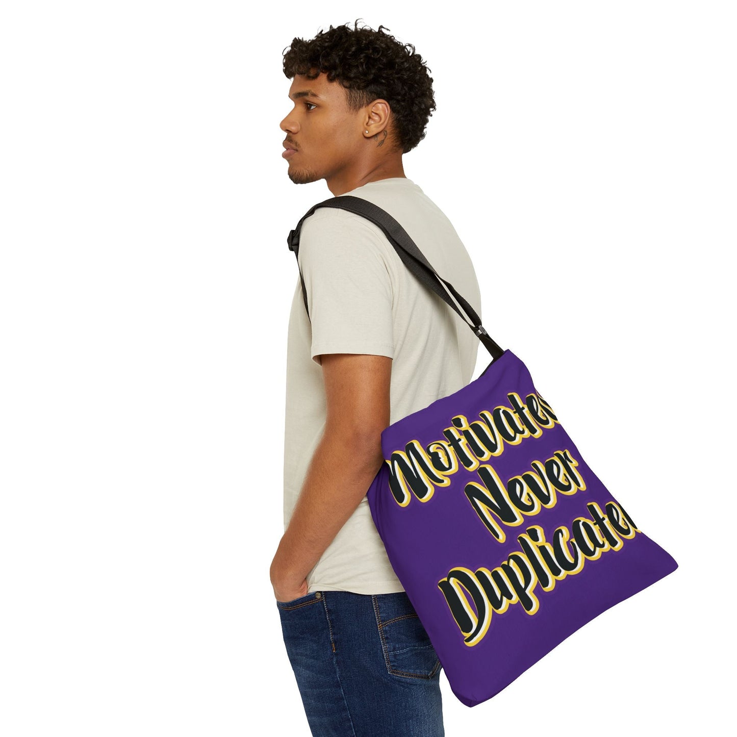 Motivated Never Duplicated Adjustable Tote Bag - jets - dreams
