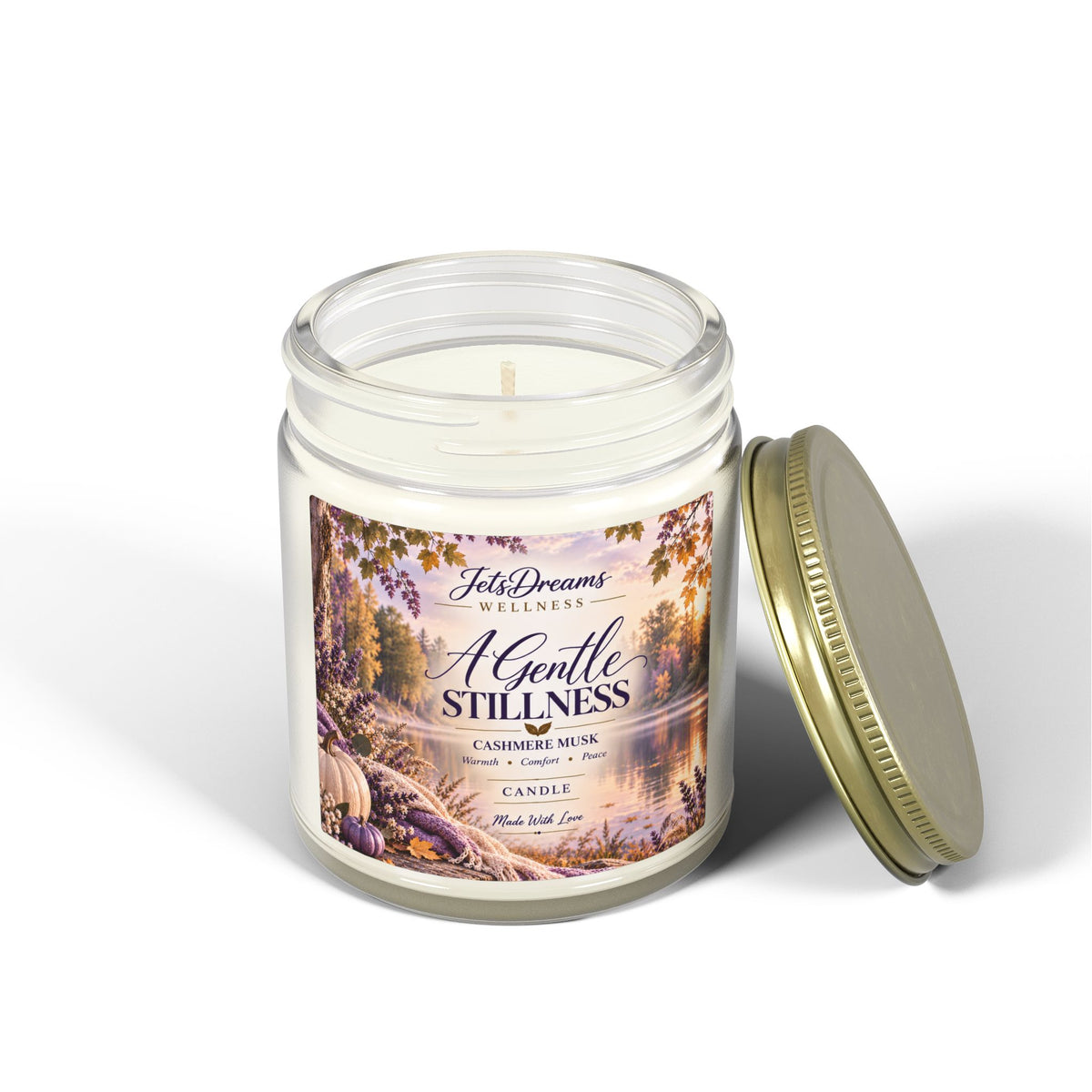 A Gentle Stillness Scented Candle — Coconut Apricot Wax (4oz & 9oz)
