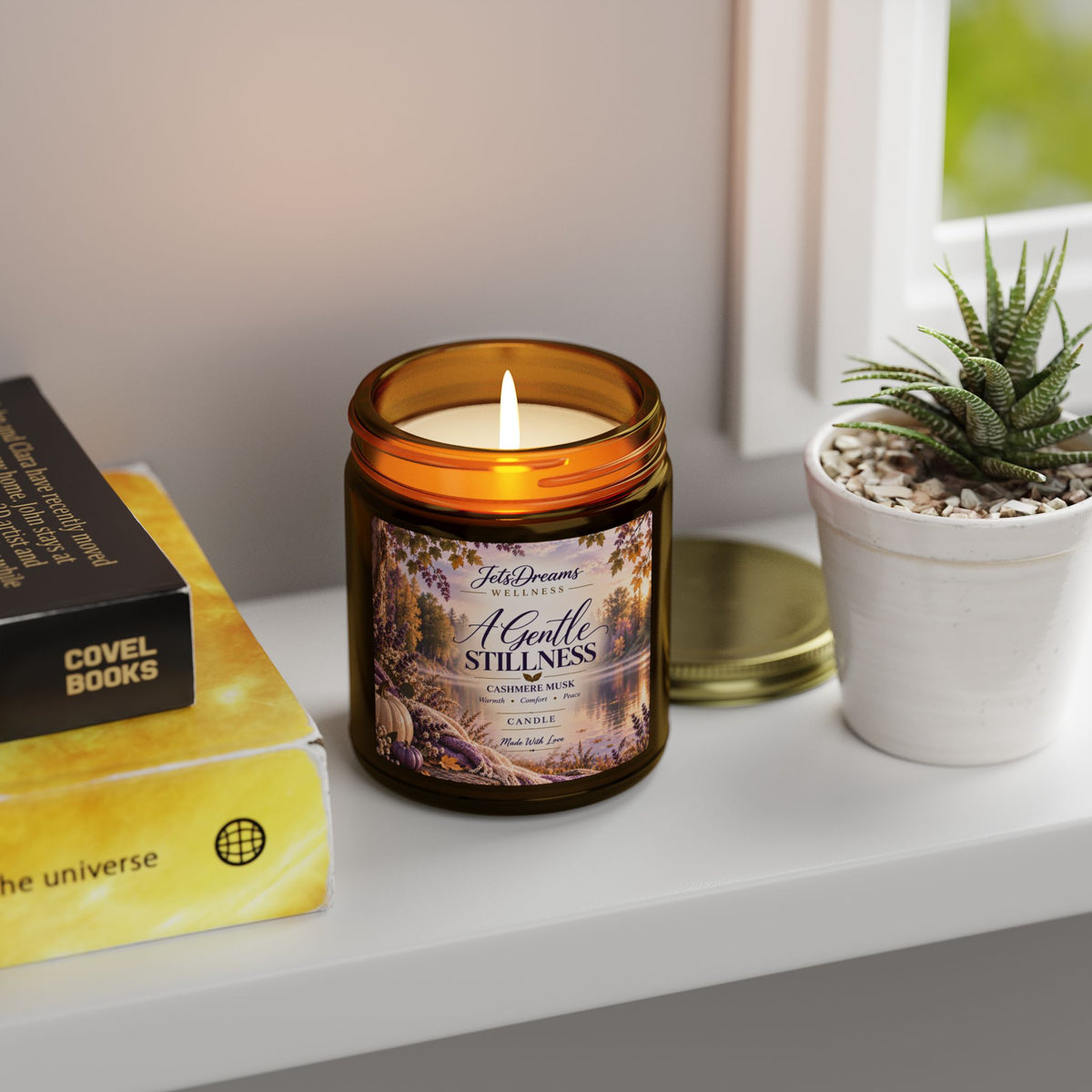 A Gentle Stillness Scented Candle — Coconut Apricot Wax (4oz & 9oz)