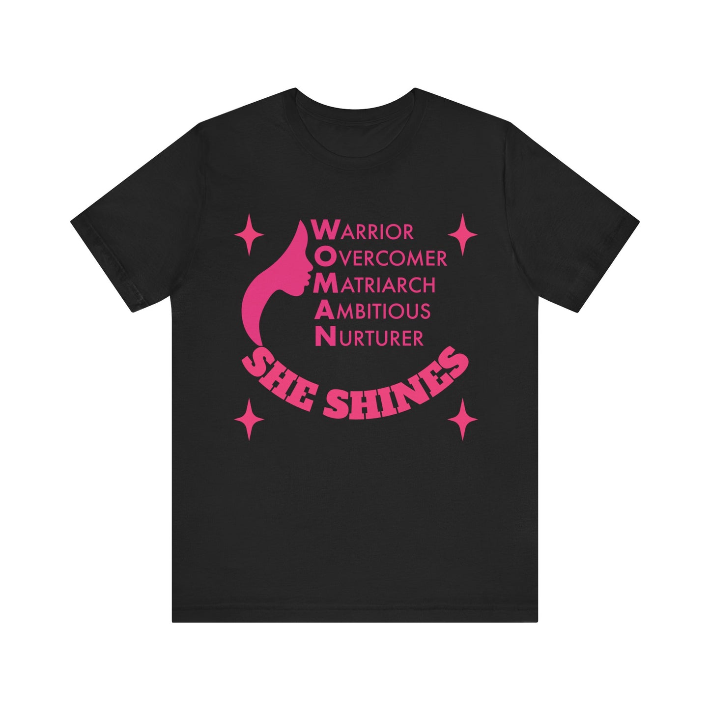 She Shines Tee — Pink Inspirational T‑Shirt