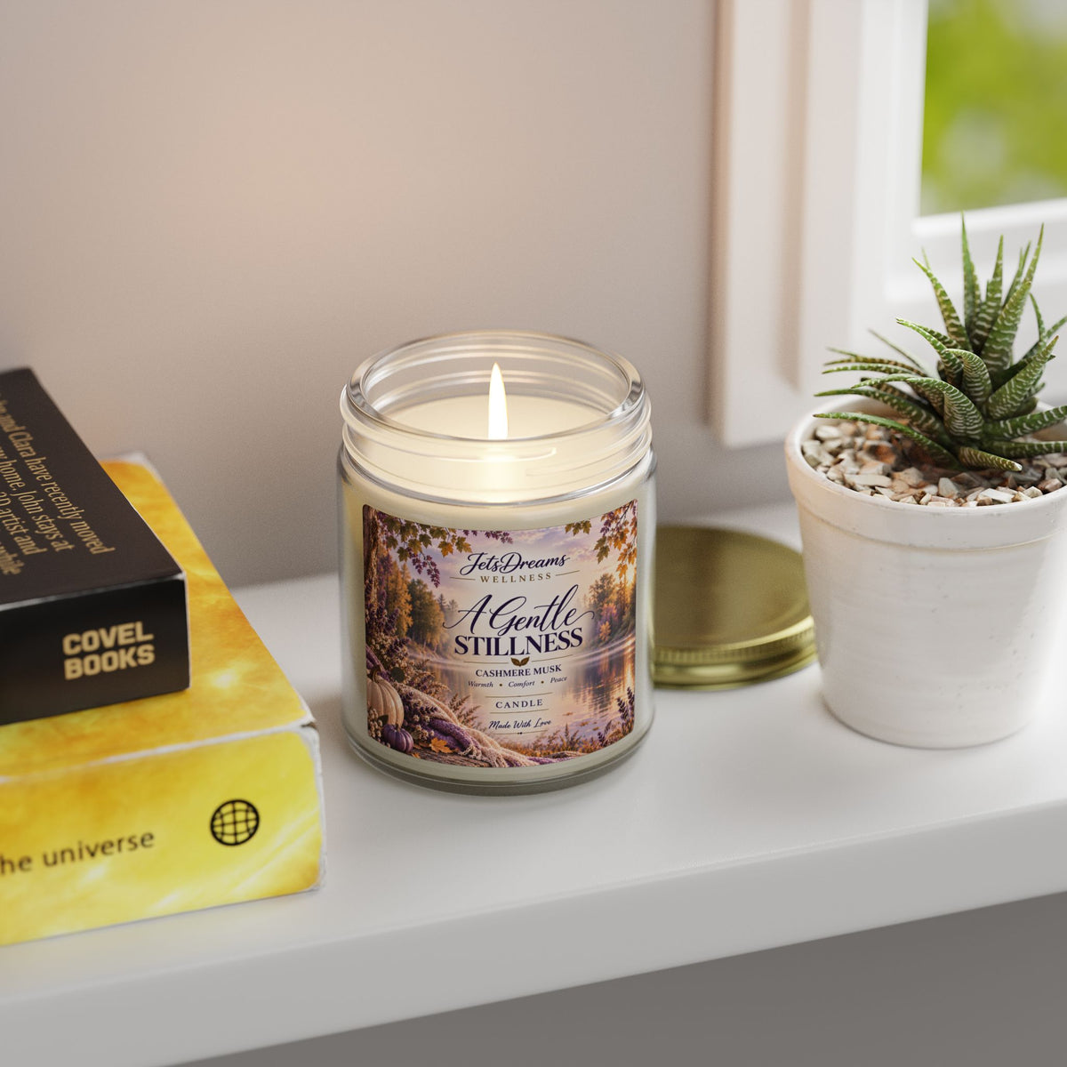 A Gentle Stillness Scented Candle — Coconut Apricot Wax (4oz & 9oz)