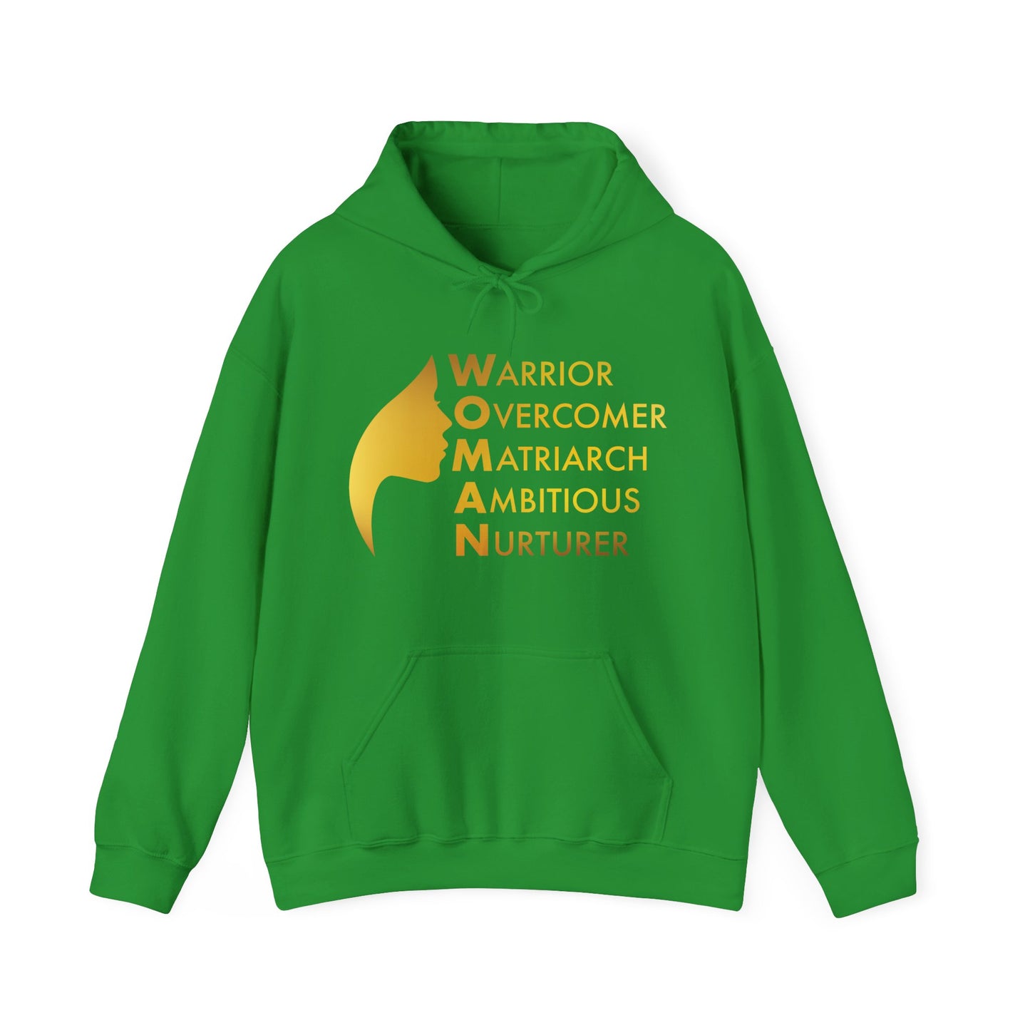Radiance in Gold: Empower Her Hoodie
