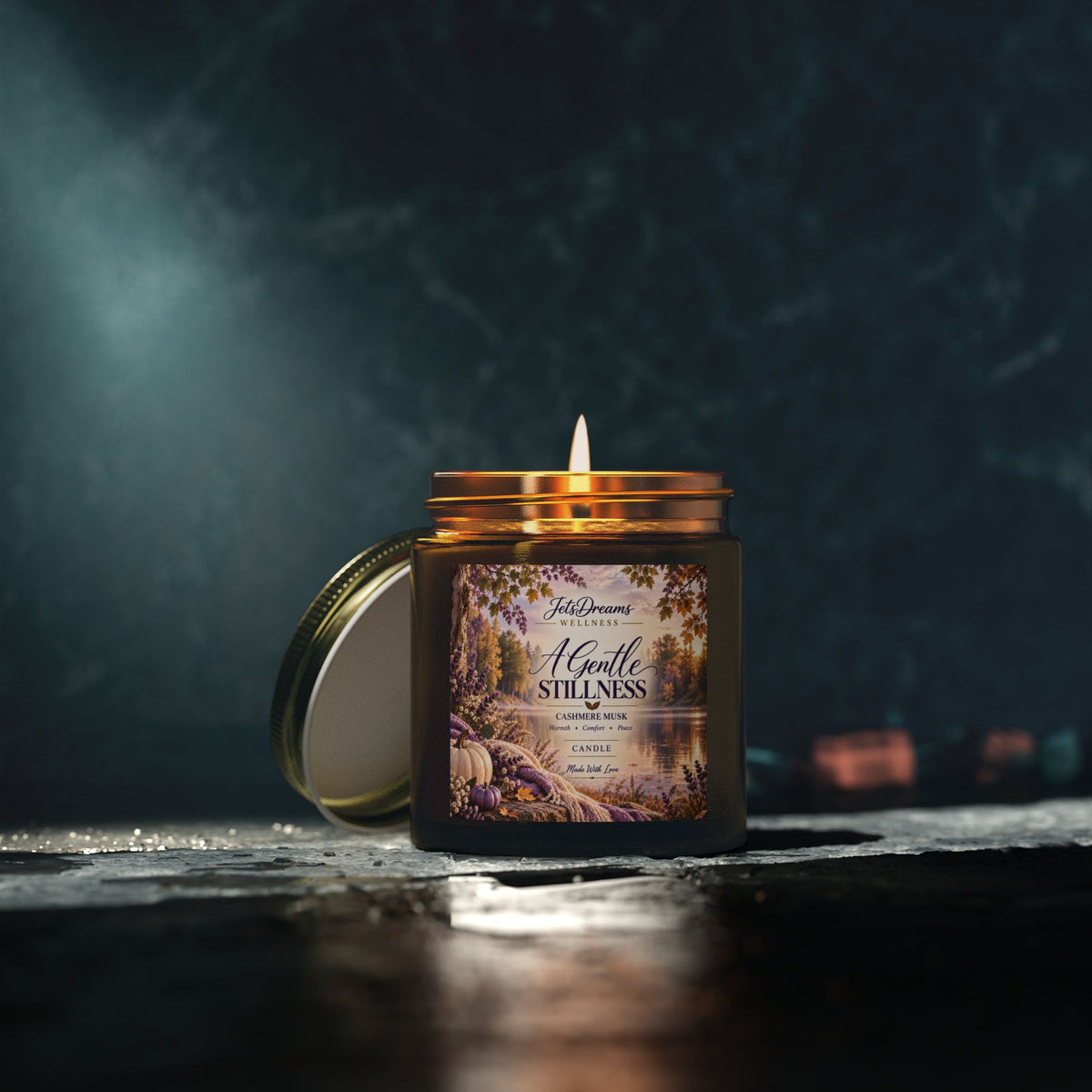 A Gentle Stillness Scented Candle — Coconut Apricot Wax (4oz & 9oz)