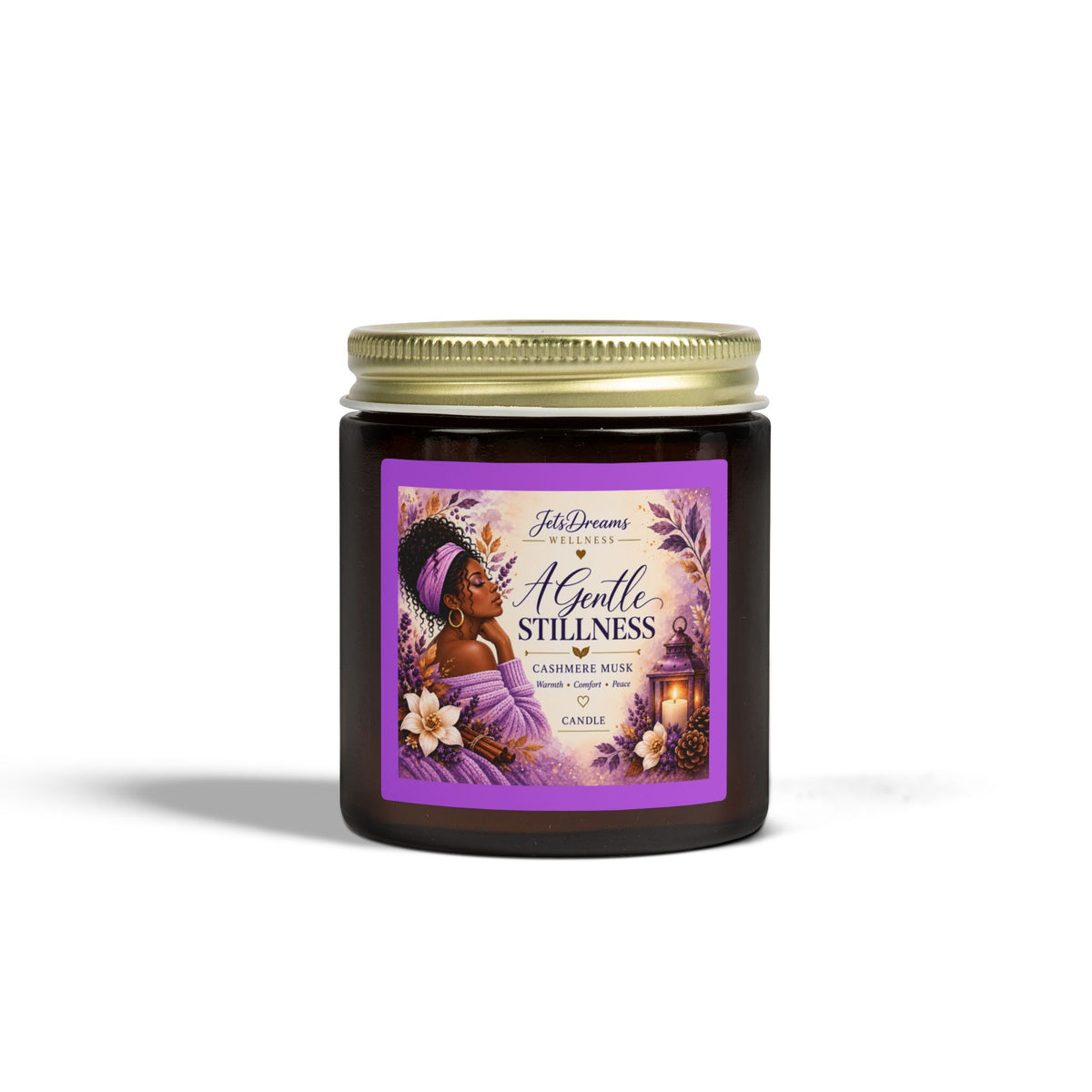 A Gentle Stillness Coconut Apricot Soy Candle — 4oz/9oz Aromatherapy Jar