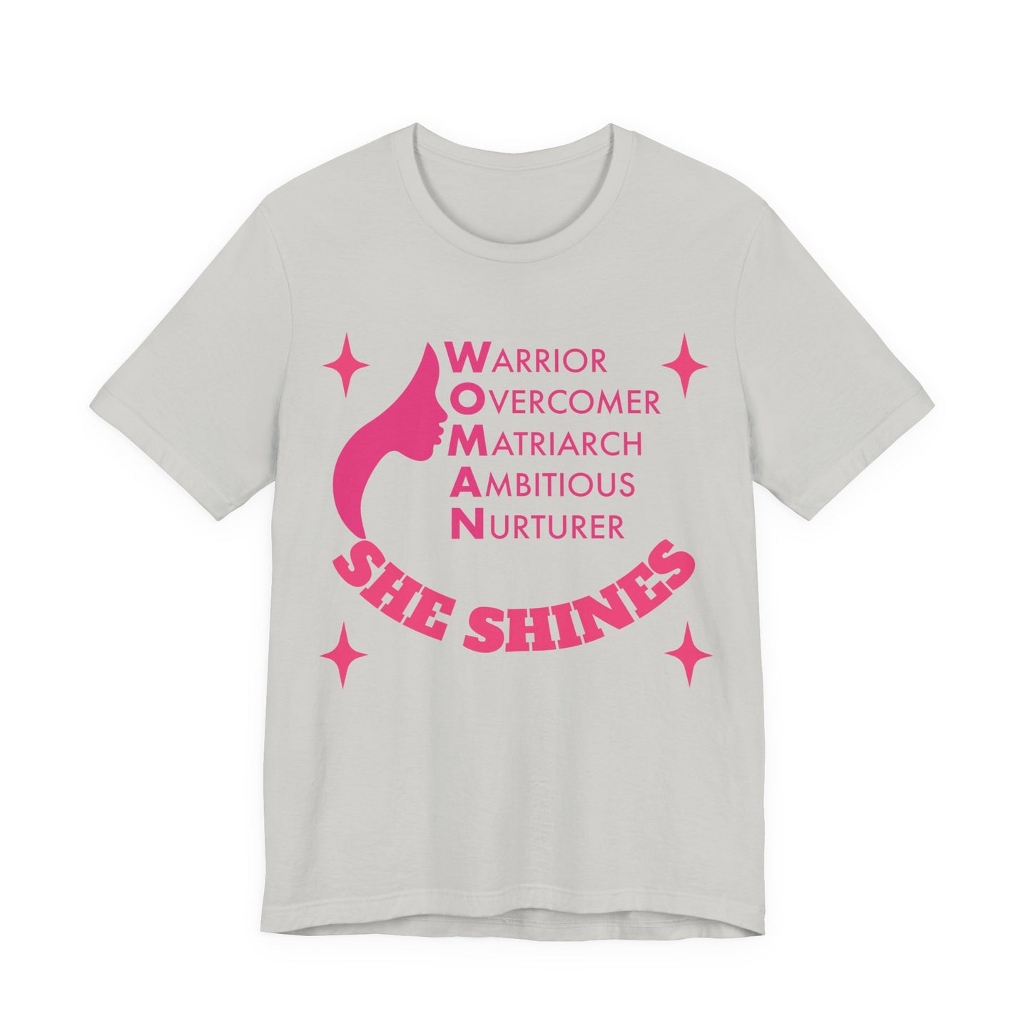 She Shines Tee — Pink Inspirational T‑Shirt