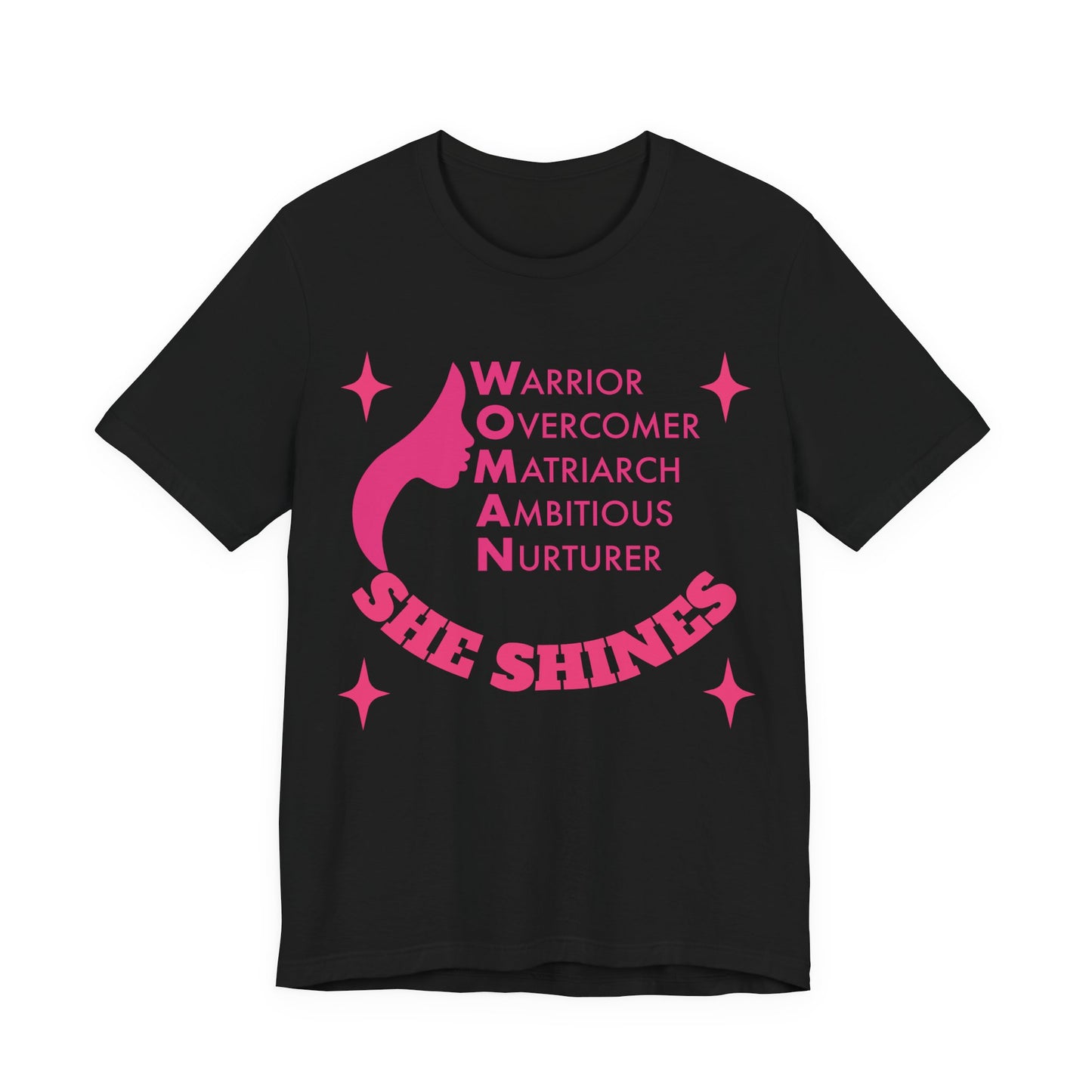 She Shines Tee — Pink Inspirational T‑Shirt