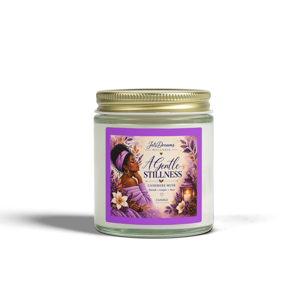 A Gentle Stillness Coconut Apricot Soy Candle — 4oz/9oz Aromatherapy Jar