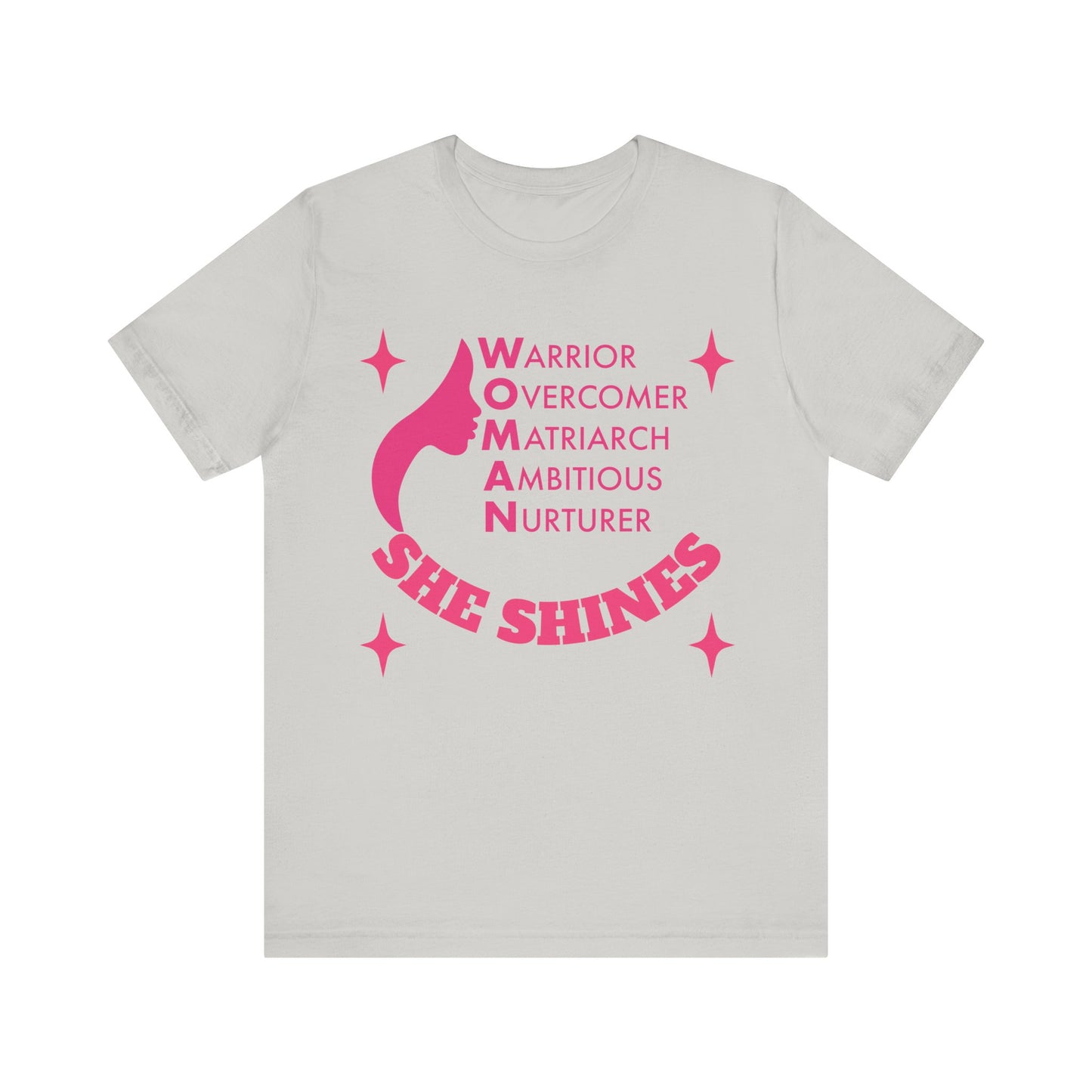 She Shines Tee — Pink Inspirational T‑Shirt