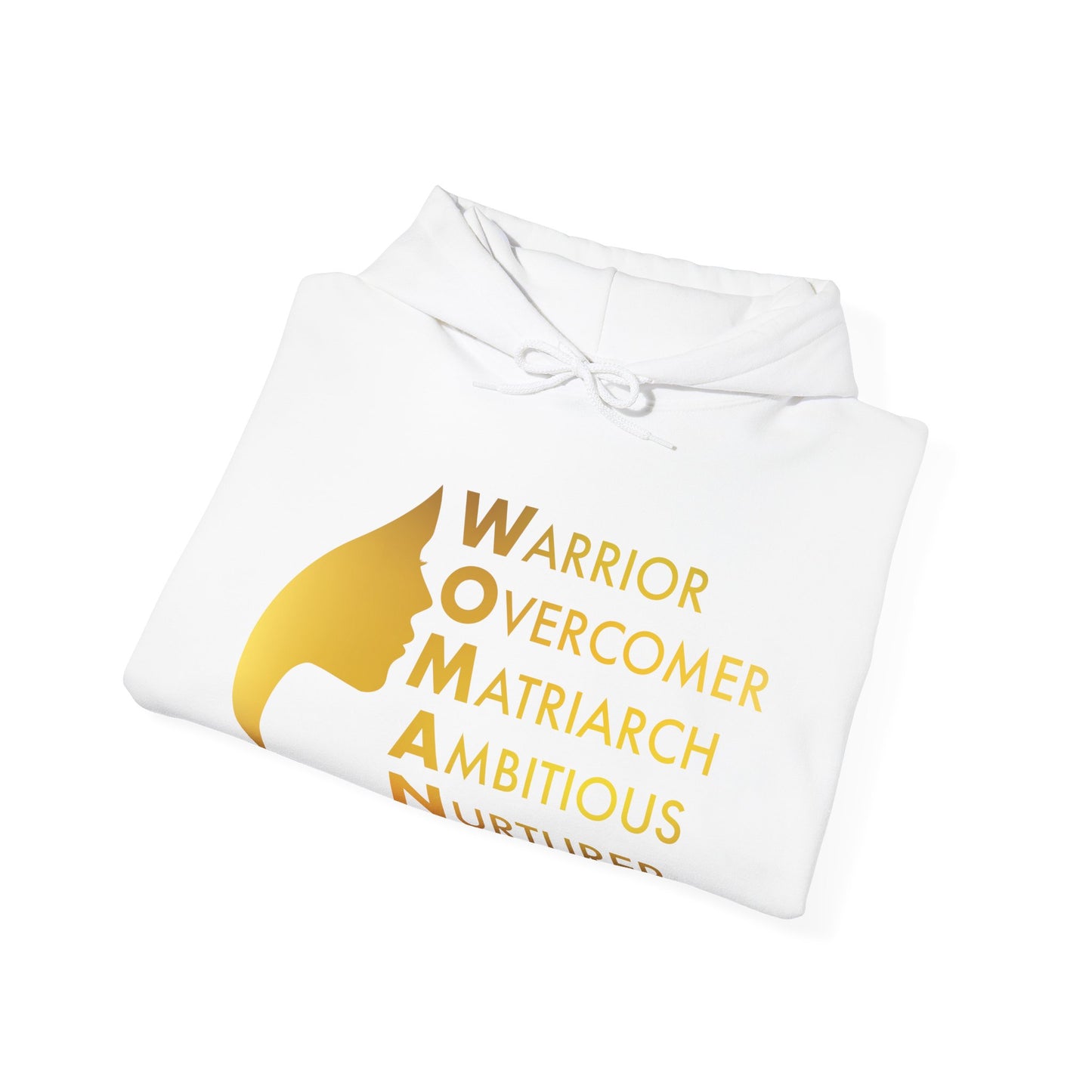 Radiance in Gold: Empower Her Hoodie