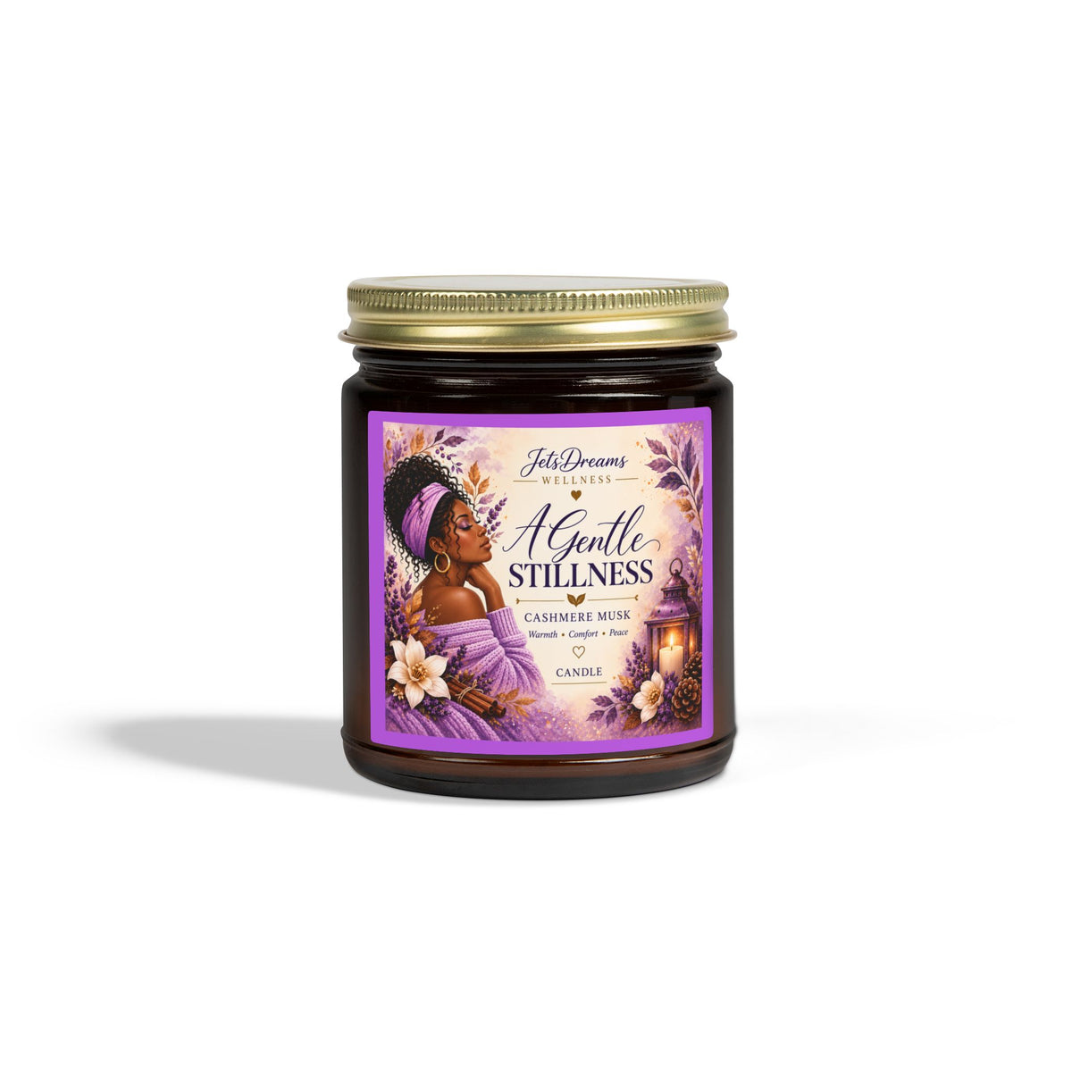A Gentle Stillness Coconut Apricot Soy Candle — 4oz/9oz Aromatherapy Jar