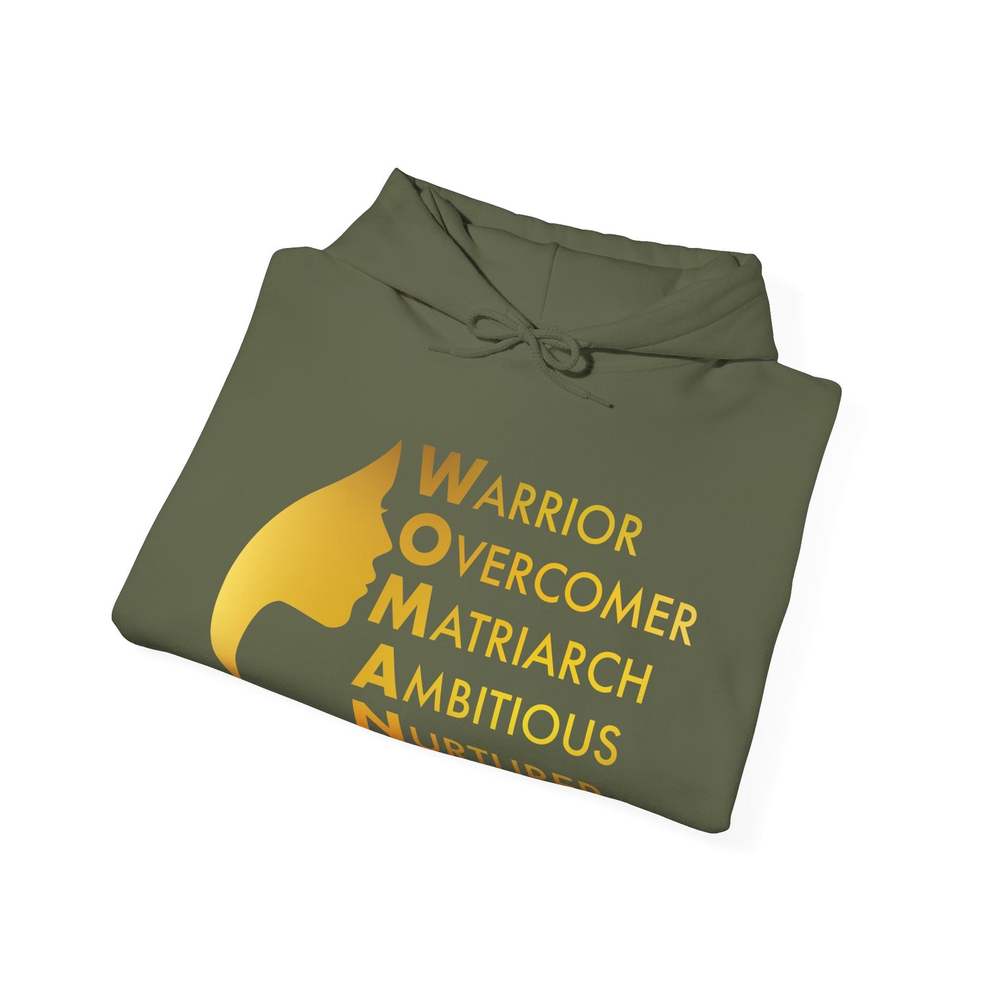 Radiance in Gold: Empower Her Hoodie