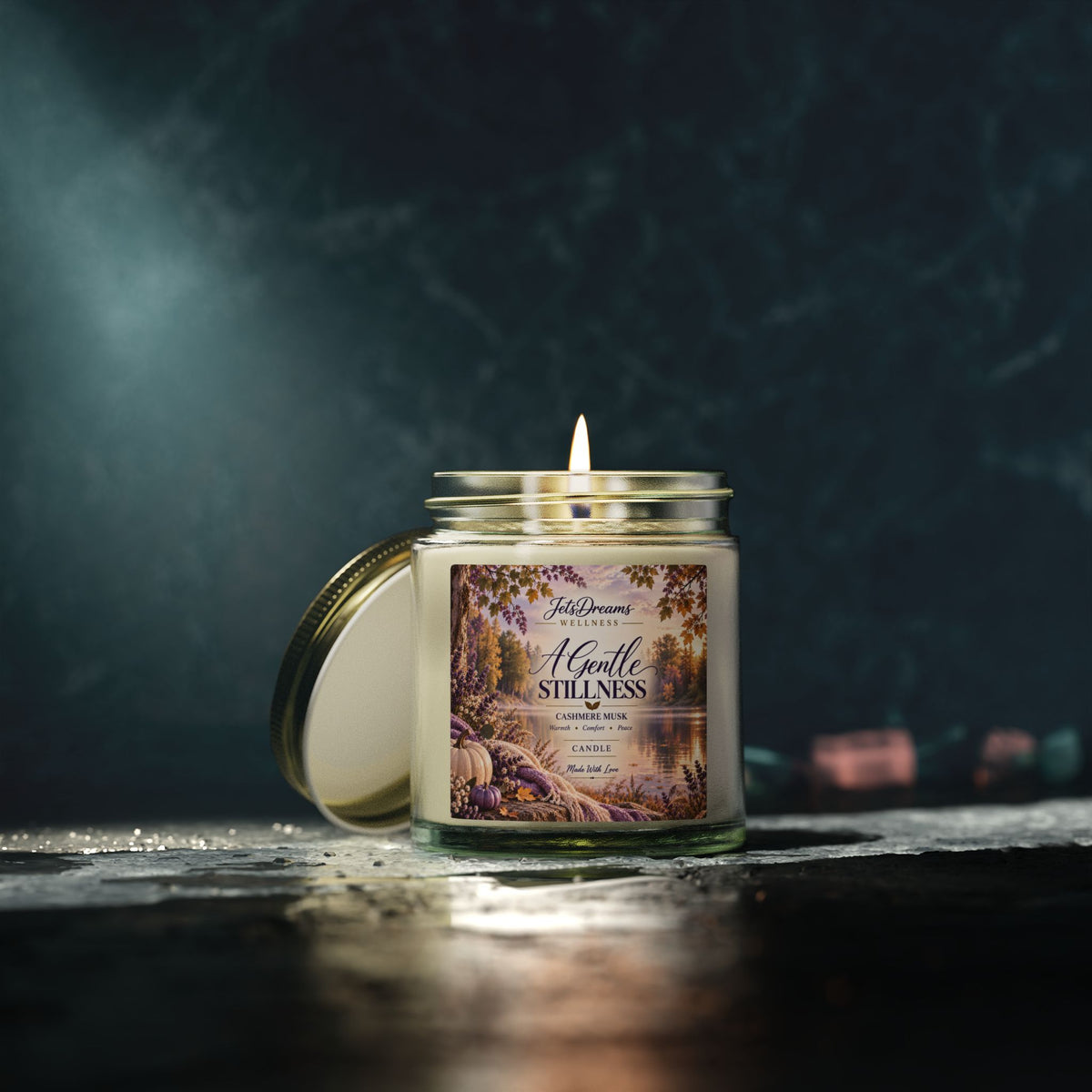A Gentle Stillness Scented Candle — Coconut Apricot Wax (4oz & 9oz)