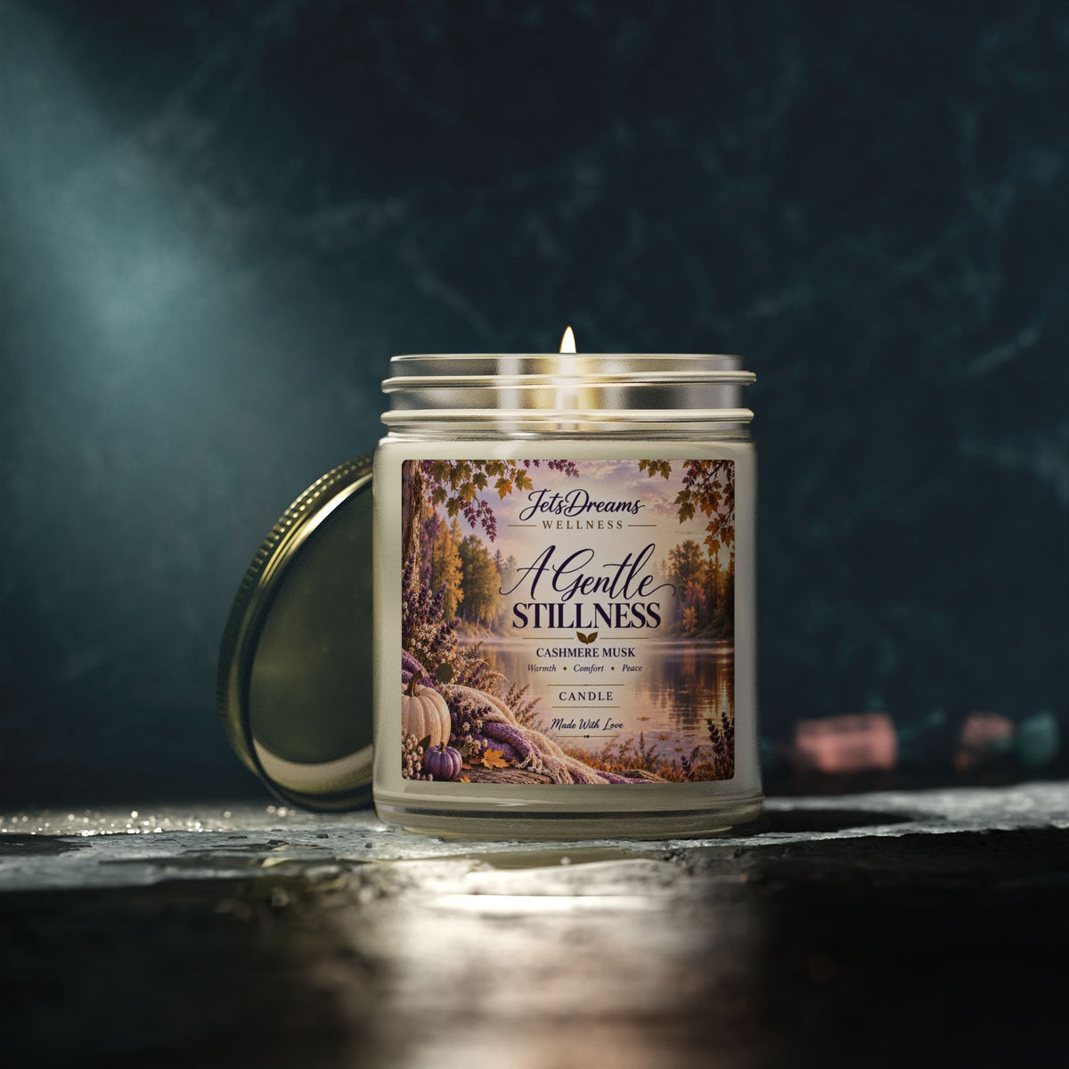 A Gentle Stillness Scented Candle — Coconut Apricot Wax (4oz & 9oz)