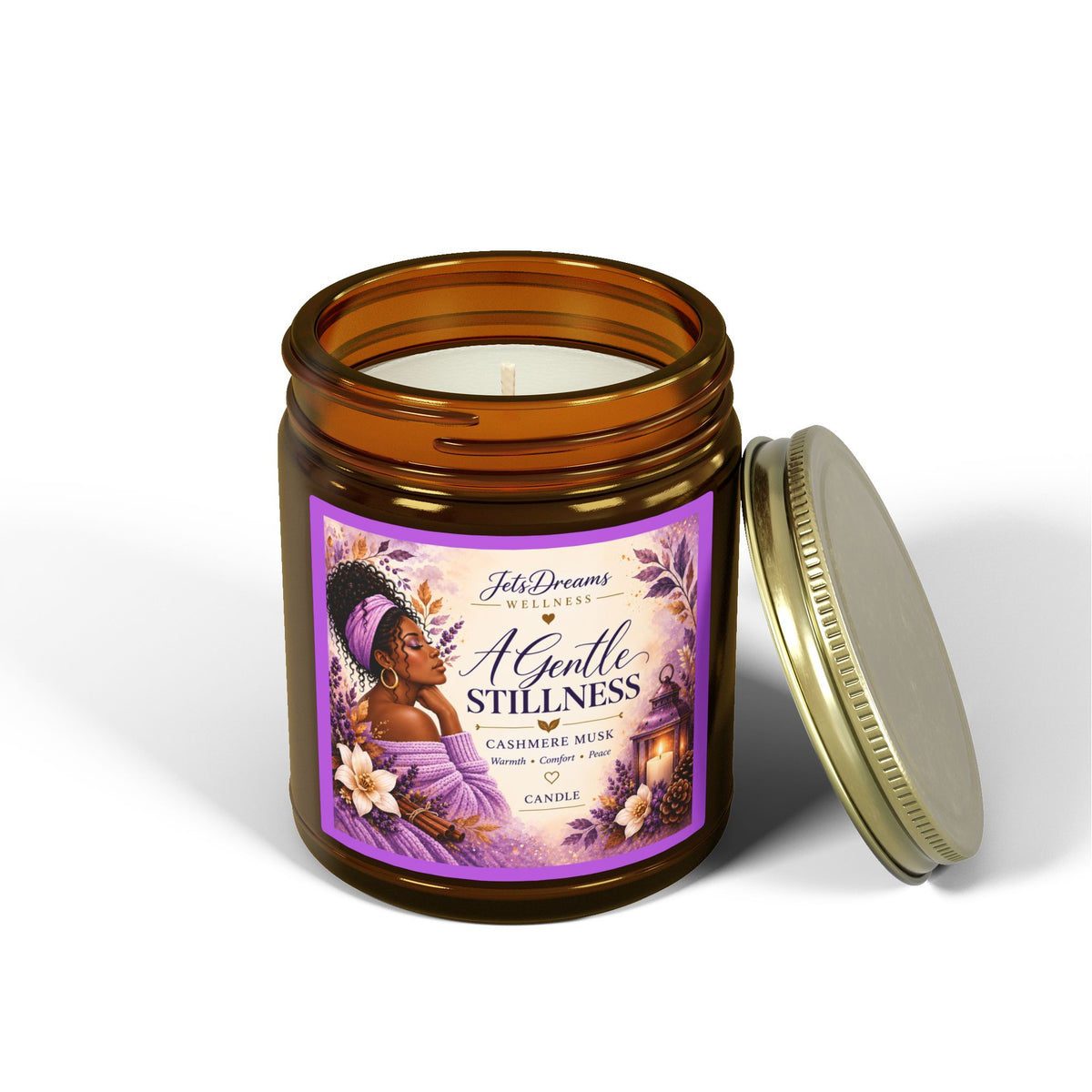 A Gentle Stillness Coconut Apricot Soy Candle — 4oz/9oz Aromatherapy Jar