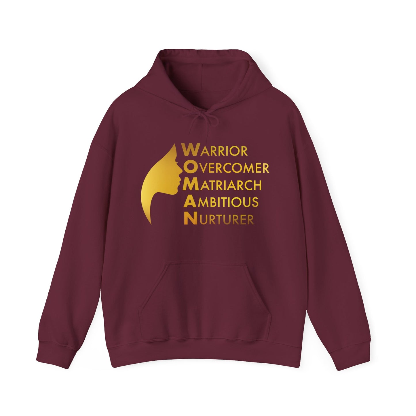 Radiance in Gold: Empower Her Hoodie