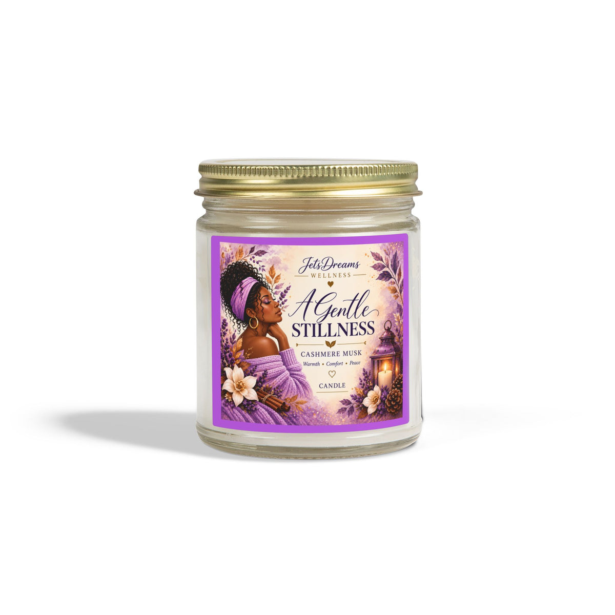 A Gentle Stillness Coconut Apricot Soy Candle — 4oz/9oz Aromatherapy Jar