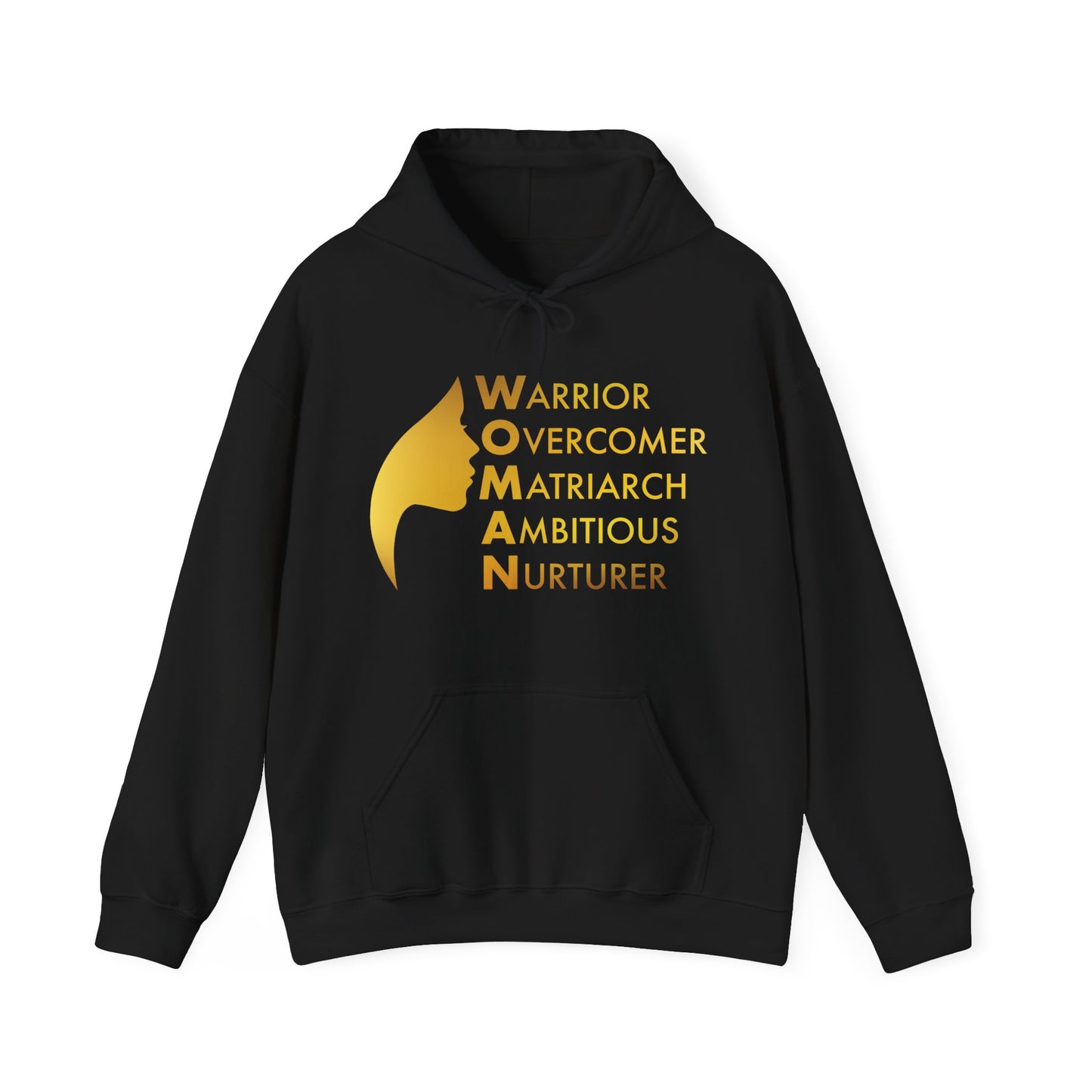 Radiance in Gold: Empower Her Hoodie